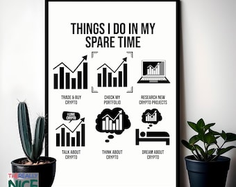 Crypto Trading PRINTABLE Wall Art, Cryptocurrency Investor Gift, Trader’s Office Decor, Bitcoin Print, Instant Digital DOWNLOAD