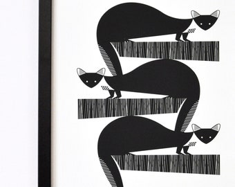 Pine Marten Giclée Print: Scottish Woodland Animal Art