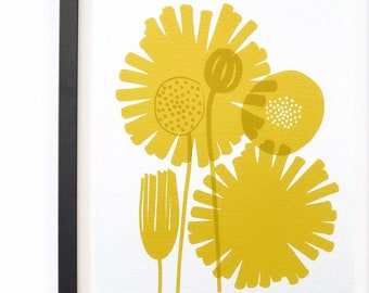 Dandelion print - An open edition giclee print from an original hand drawn illustration