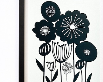 Wood Anemones - An open edition Giclee print from an original hand drawn illustration