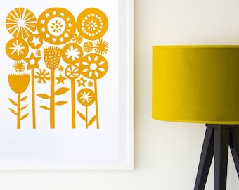 Summer Garden Print - A pretty floral print, taken from one of my paper cuts.