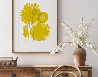 Dandelion print - An open edition giclee print from an original hand drawn illustration