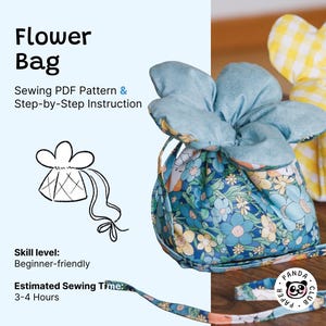 Blumen Tasche Schnittmuster und Anleitung | Schnittmuster | Tasche PDF Nähanleitung | EINE GRÖSSE | Vergissmeinnicht Tasche