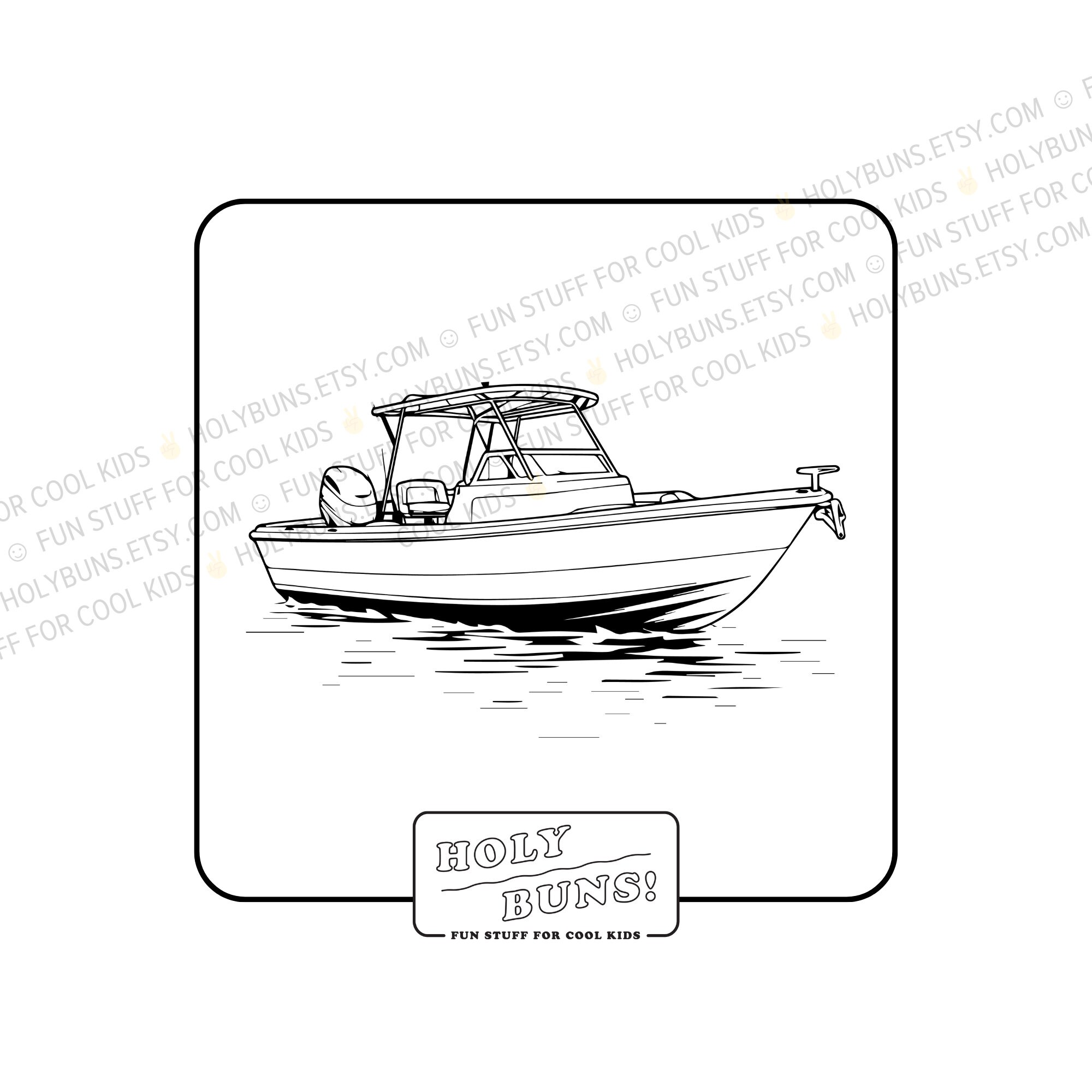 Motor Boat Coloring Page