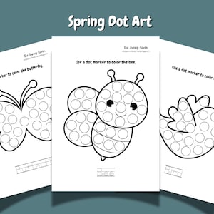 Spring Dot Art: Kids Paint and Writing Craft, 8-Page PDF