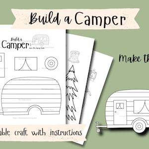 Build A Camper: Color, Cut and Paste Template