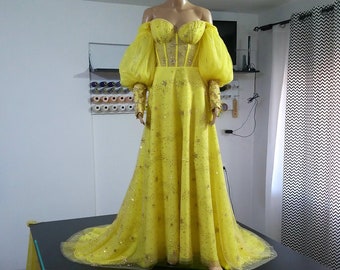 Yellow Celestial Wedding Dress