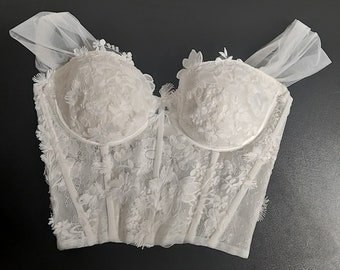 Bridal Bustier Lace Top