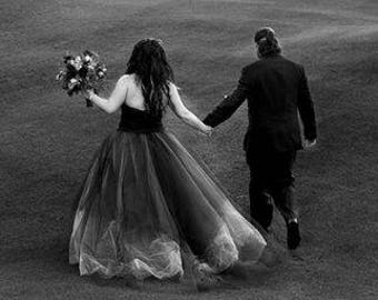 Wedding Dress,Black Wedding Dress