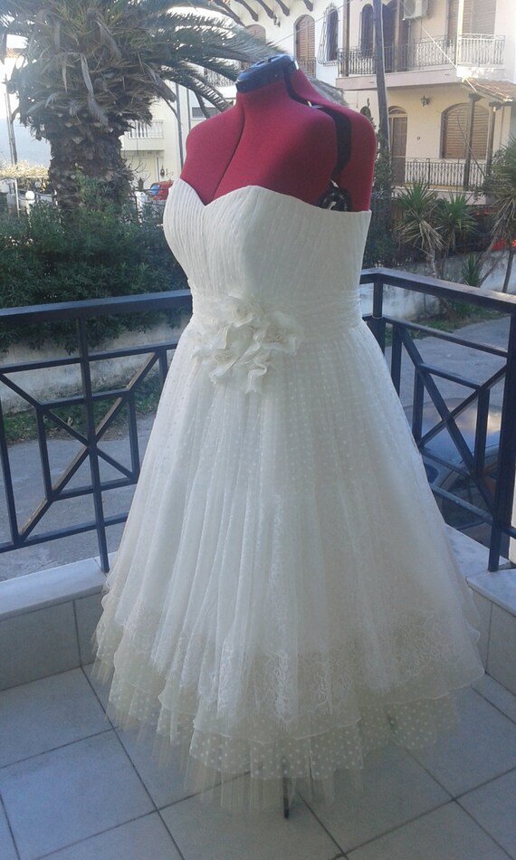 Etsy tea length wedding dress