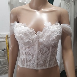 Braut Bustier Spitzen Top