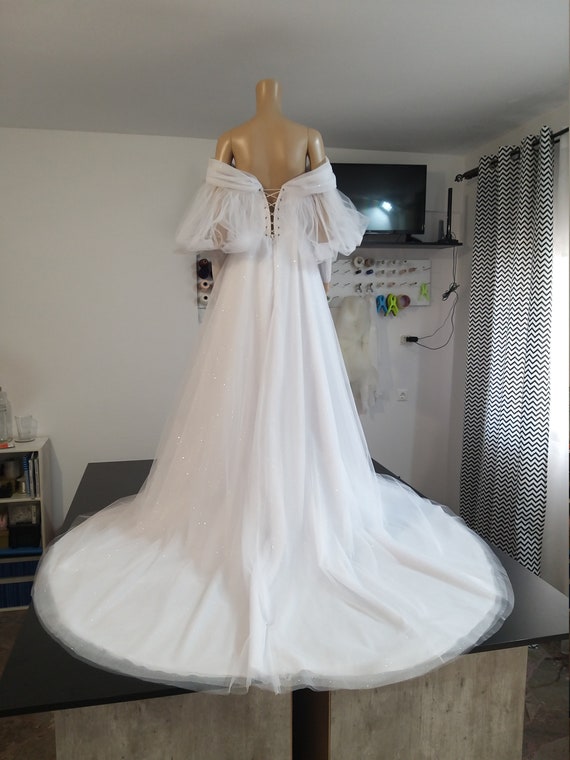 Corset Dress White Sparkle Wedding Dress -  Canada