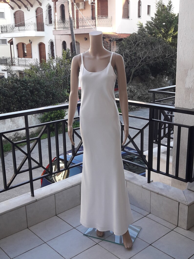 Slip Dress Bias Cut Gown Simple Wedding Dress Silky Simple Wedding Dress Simple Maxi Dress Bias Cut Dress