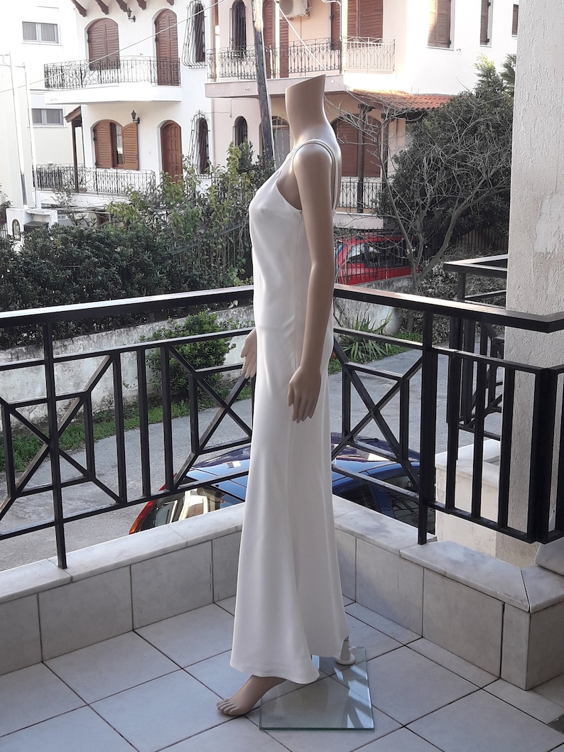 Slip Dress Bias Cut Gown Simple Wedding Dress Silky Simple Wedding Dress Simple Maxi Dress Bias Cut Dress