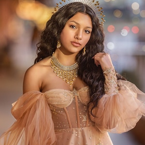 Star Dress Star Wedding Dress Gold Star Dress