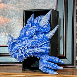 Dragon Emerging Book Nook 3d printed