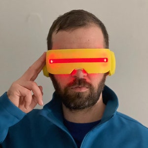 Cyclops Visor – 3D Printed - LED Light-Up X-Men Cosplay Accessory | Custom-Made Options Available