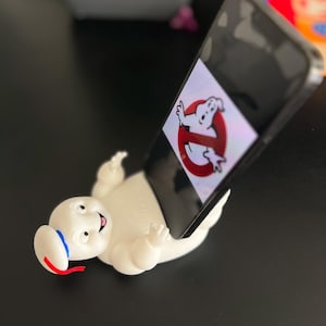 Stay Puft Marshmallow Man Phone Holder - Ghost Fan Art - Mini Stay Puft Marshmallow Man