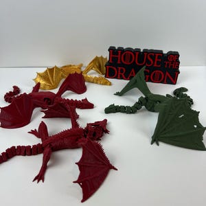 House Dragn Dragon Models – Syrx, Caraxs, Vhagr, and Melys | Collectible Dragons Set or Individual Pieces