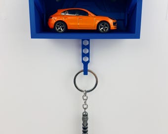 3D-Printed Wall-Mounted Mini Garage Key Holder – Fun & Functional Storage for Collectors  (Garage Only)