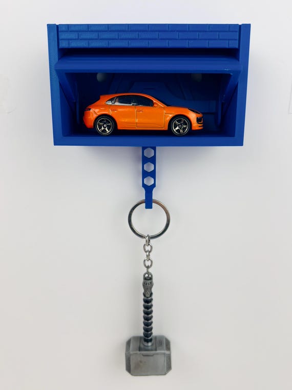 3d-printed Wall-mounted Mini Garage Key Holder – Fun & Functional