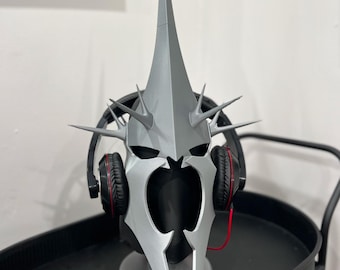 Lrd of the Rngs Wi-tch-king of Ang-mar Headphone Stand - Unique Collectible and Decorative Gift - Sauon