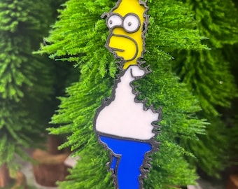 Homer  Christmas Hanging Decoration - 3D Printed Ornament - Funny Handmade Tree Decor