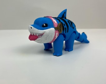 Jeff - The Land Shark Flexible Inspired Toy - Fun and Adorable Fidget Figure - Office Desk Toy