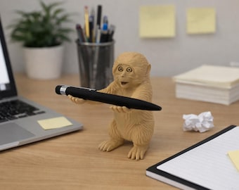 Punch Monkey Pen Holder – Funny Monkey Desk Decor, Cute Office Gadget, Unique Gift for Coworkers & Home Office Setup