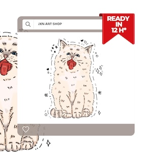 PET – FULL BODY – Custom Pet Portrait – Hand-Drawn Digital Pet Illustration – Personalized Pet Drawing – Unique Pet Memorial Art
