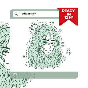 HEADSHOT - Retrato personalizado - Ilustração digital desenhada à mão a partir de foto - Presente personalizado para casal, família, amigo - Arte de desenho animado personalizada