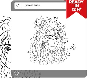 HEADSHOT - Personalized Custom Portrait – Hand-Drawn Illustration from Photo – Unique Gift for Loved Ones – Digital Custom Portrait
