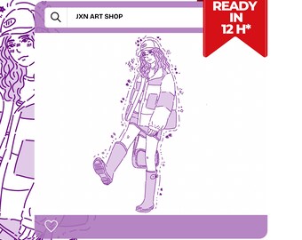 FULL BODY - Custom Portrait – Hand-Drawn Digital Illustration from Photo – Personalized Gift for Couple, Family, Friend – Custom Cartoon Art