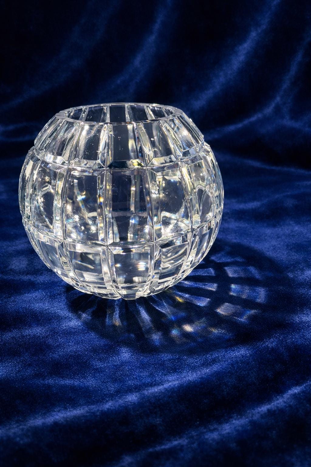 Vintage Crystal Rose Bowl - Etsy