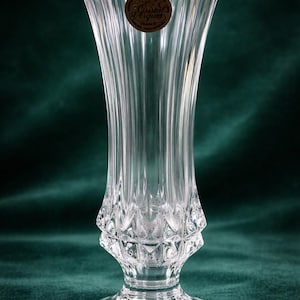 Cristal d’Arques France Crystal Bud Vase Vintage Fluted Lead Crystal Pedestal Vase Elegant French Glass Flower Vase