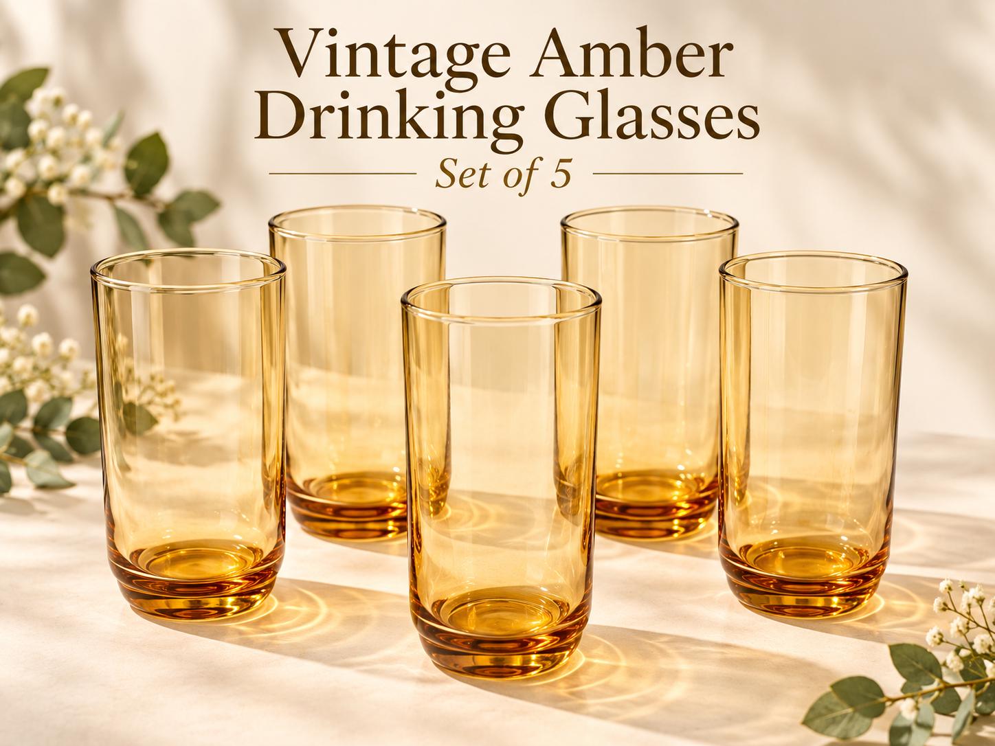 Mid Century Amber Glass - Etsy