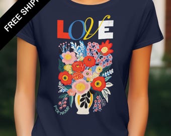 Anti Trump Shirt | Subtle Political Tee for Women | Liberal Gift Idea and F*** Trump Flower Tee, Resist Shirt, Liberal Gift, FDT shirt