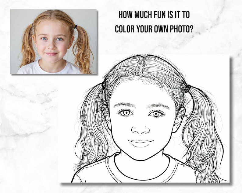 写真からぬり絵を作成、印刷したカスタムぬり絵、写真から印刷できる家族向けアクティビティ 画像 5