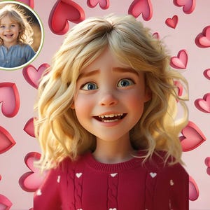 Cartoon Portrait vom Foto Familien Geschenk Geschenk Pixar Charakter Cartoon Zeichnung Benutzerdefiniertes Cartoon Portrait Cartoon Me Pixar Stil