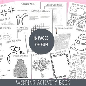 Wedding Activity Book for Kids - Printable Wedding Coloring Sheets & Reception Table Activity Download Template