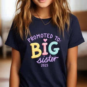 Promoted to Big Sis Shirt, New Baby Announcement & Sibling Gift Shirt, Big Sis Announcement, New baby surprise, Promoted to older sister