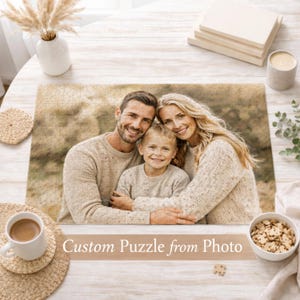 Custom Puzzle from Photo, Personalized Family Puzzle, Custom Photo Puzzle Gift, Family Photo Gift, Personalized Jigsaw Puzzle image 1