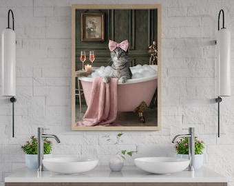 Custom Funny Pet Portrait | Digital Dog & Cat Art | Personalized Pet Photo Gift | Funny Pet Wall Art