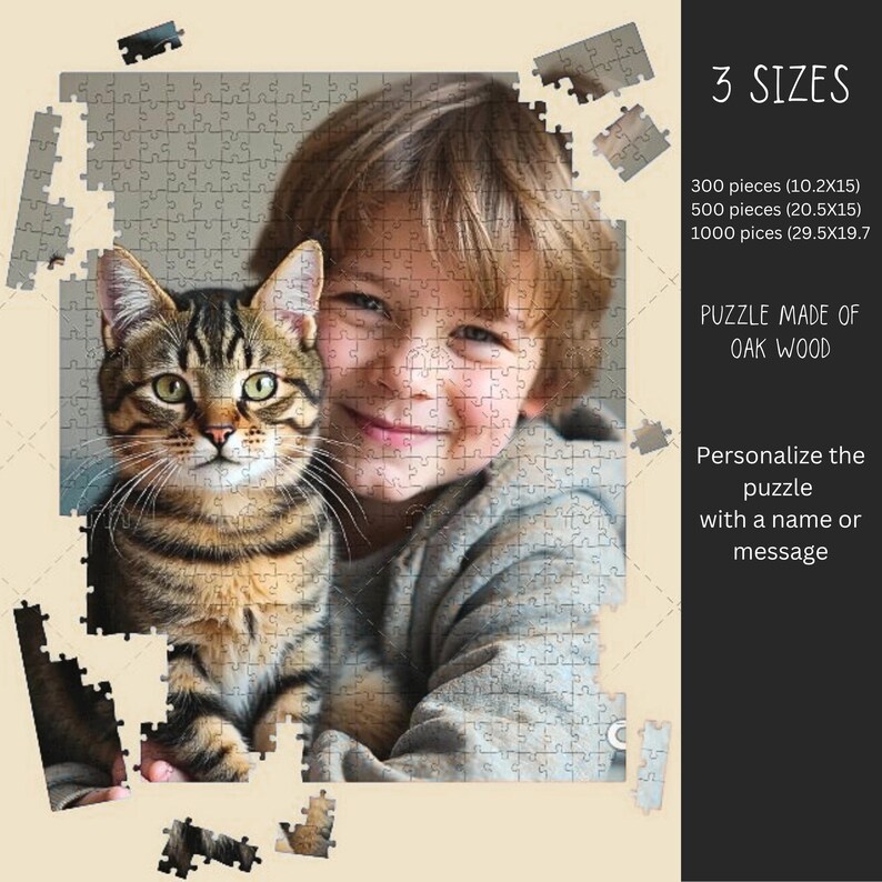 Custom Puzzle from Photo, Personalized Family Puzzle, Custom Photo Puzzle Gift, Family Photo Gift, Personalized Jigsaw Puzzle image 5