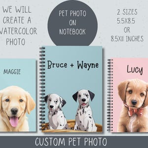 Carnet de notes personnalisé - Carnet photo personnalisé pour animal de compagnie, journal de gratitude, journal des noms et carnet de voyage, cadeau unique pour les amoureux des animaux de compagnie