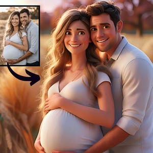 Cartoon Portrait from photo New Parents Pixar Character cartoon drawing Custom Cartoon Portrait Cartoon Me Pixar Style Custom Anime portrait