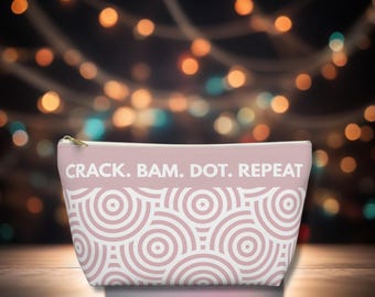 Mahjong Tile Bag, Game Night Storage, Modern Pink Travel Mahjong Pouch