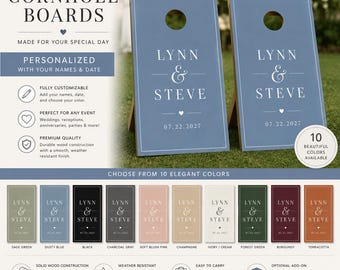 Personalized Wedding Cornhole Set, Newlywed Cornhole Boards, Wedding Bridal Shower Game, Mr and Mrs Gift, Wedding Reception Game