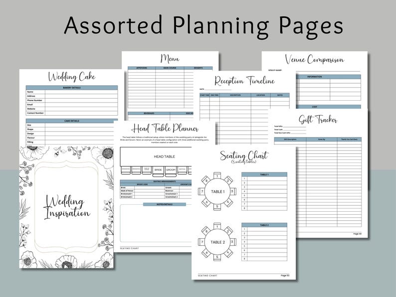 Wedding Day Planner Template Customizable Canva Template Printable ...