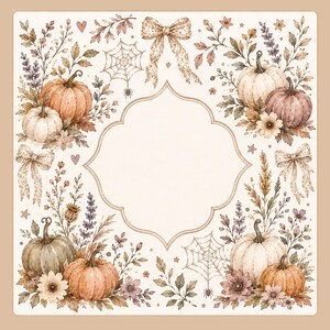 Tapete de Mahjong color calabaza neutro, tapete de Mahjong color beige otoñal, mantel de cosecha otoñal, tapete de juego de Mahjong suave estilo boho con calabazas. imagen 6